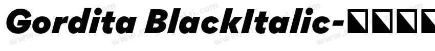 Gordita BlackItalic字体转换